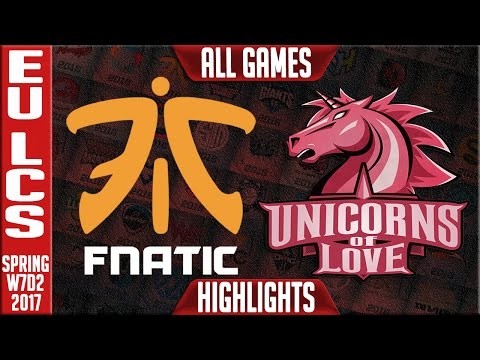 Fnatic vs Unicorns of Love All Games Highlights - EU LCS W7D2 Spring 2017 - FNC vs UOL All Games