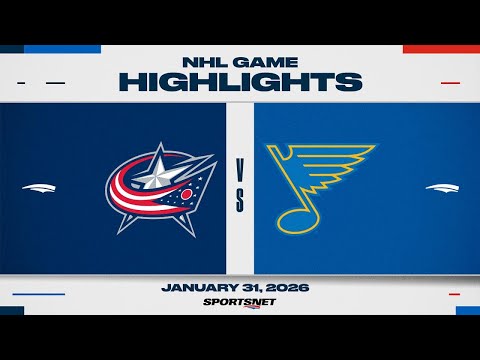NHL Highlights | Blue Jackets vs. Blues - January 31, 2026