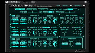 Video thumbnail for Synth [017] -  T-Force Alpha Plus (Mastrcode Music) Free VST Preset Demo by Rapture Music