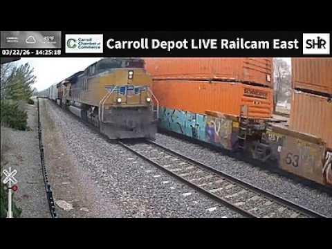 Live webcam view of Carroll C&NW Depot East Railcam