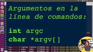 Programar: argumentos en la línea de comandos: int argc y char *argv[].  C, Linux