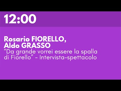 Rosario FIORELLO, Aldo GRASSO -"Da grande vorrei essere la spalla di Fiorello"