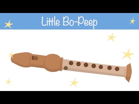 Little Bo Peep -  Recorder tutorial and songs for beginners -  Normal speed