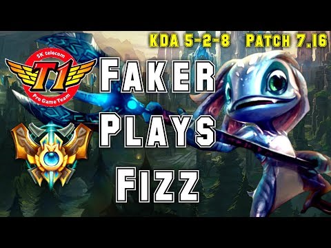 SKT T1 Faker Plays Fizz vs Syndra - S7 Ranked | Patch 7.16