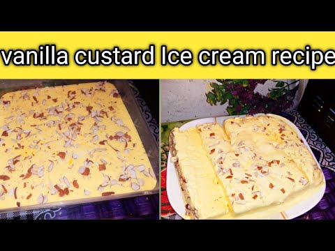 vanilla custard Ice cream recipe||By Cooking With Nosheen||Quick And Easy Recipe||Testy and yemmy 😋|