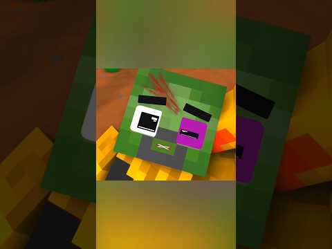 Zombie Chopper Crashes in Monster School! Minecraft Animation #shorts