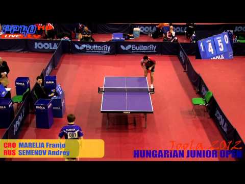 Joola Hungarian 2012 - Boys Singles F.MARELJA vs. A.SEMENOV
