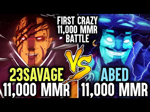 First Time 11k MMr Battle - Abed Storm Spirit vs 23savage Antimage Crazy Blood Bath Game