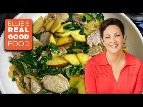 My Favorite Skillet Pork With Apples, Spinach, and Curry Recipe
