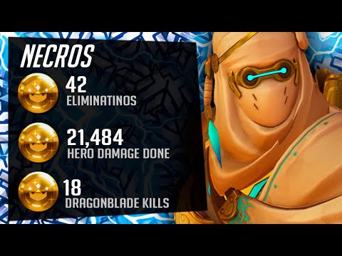 Necros Fastest Carry Genji - 41 elims! [ Overwatch Season 33 Top 500 ]