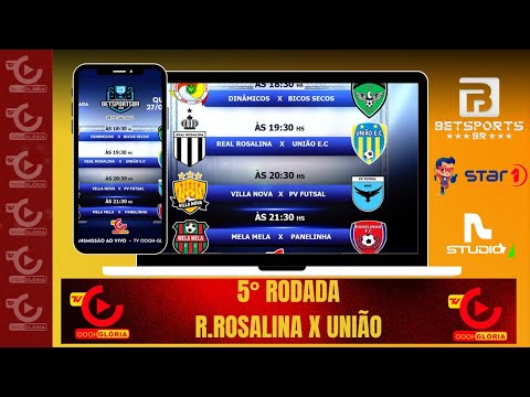 REAL ROSALINA X UNIÃO FUTSAL | CAMPEONATO BETSPORTS BR - NINA RODRIGUES | 5° RODADA | GRUPO A