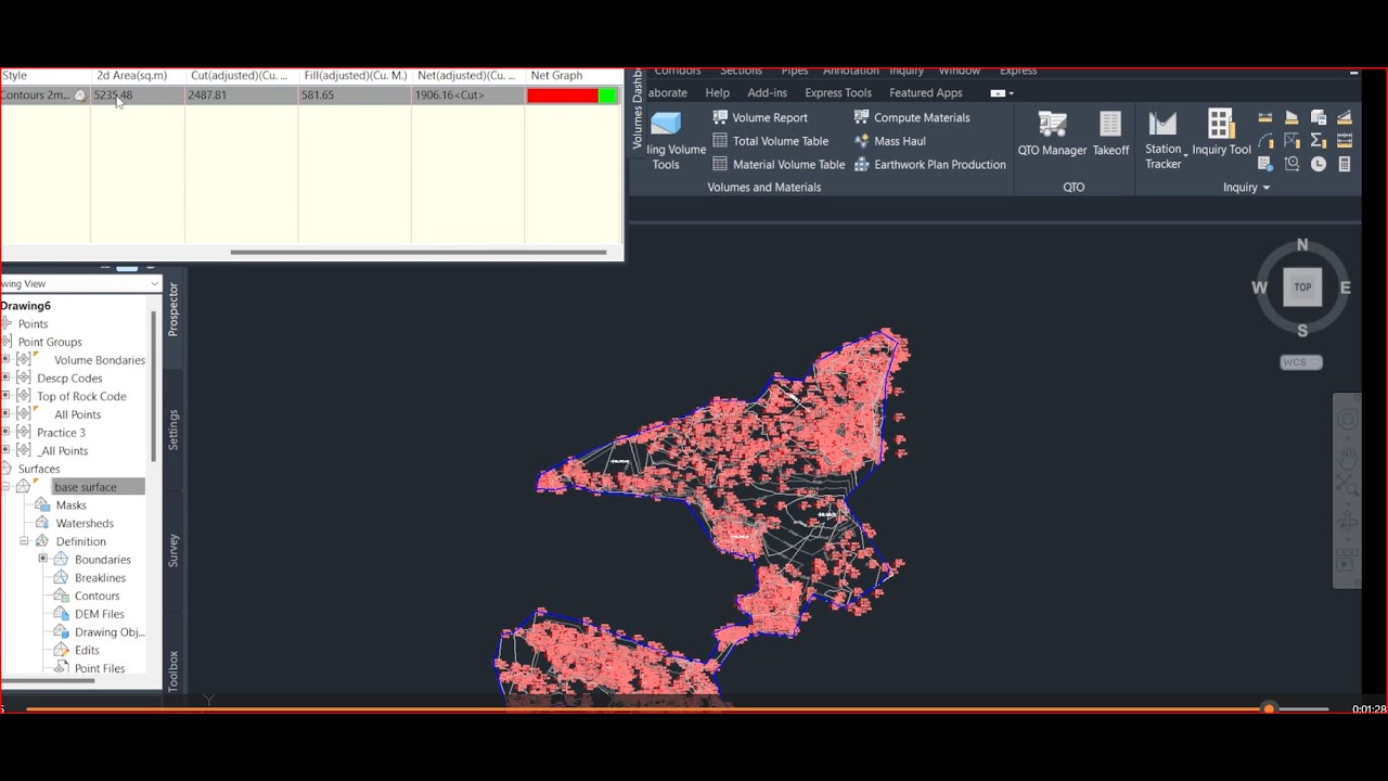 AutoCAD Civil3D Create Surface from Survey Data Points