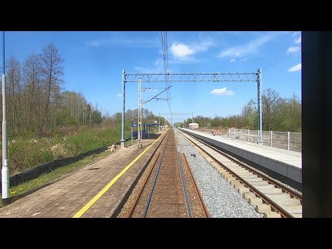 Odcinek Częstochowa - Zawiercie z tyłu pociągu TLK Stoczniowiec || Modernizowana Wiedenka