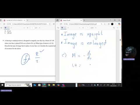 GEOMETRIC OPTICS TUTORIAL Part 1