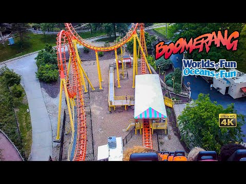On-ride point of view of Boomerang