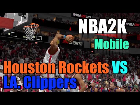 NBA2K20 mobile my career EP.2 Houston Rockets VS LA. Clippers! First starter G,Golden.