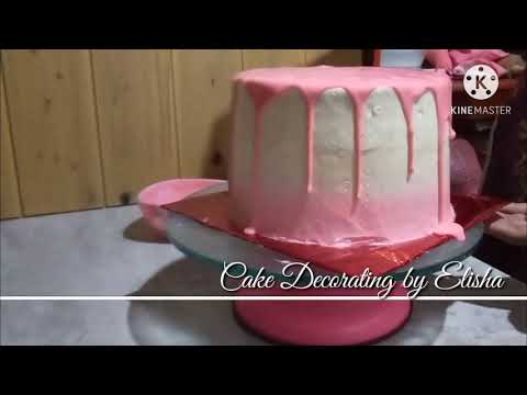 Chocolate drip cake decorating | Elisha Clemeña