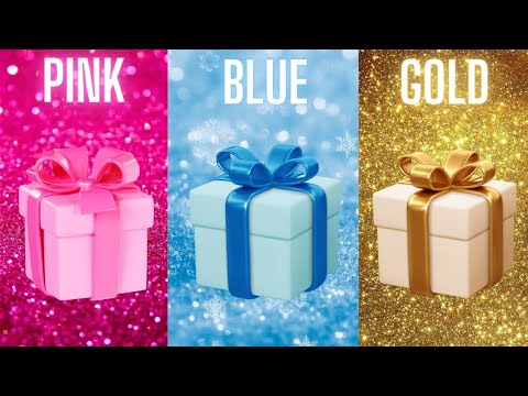 Choose your gift ???????????? || 3 gift box challenge || Pink Blue Gold #pickonekickone #giftboxchallenge