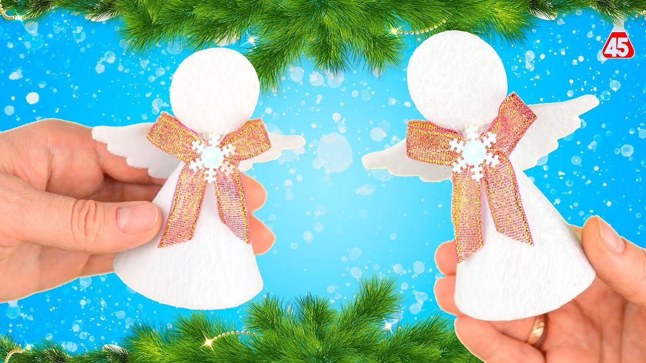 Angelo di Natale facile in feltro senza cucire | Creazione fai da te