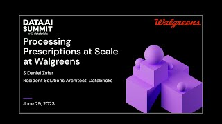 Processing Prescriptions at Scale at Walgreens