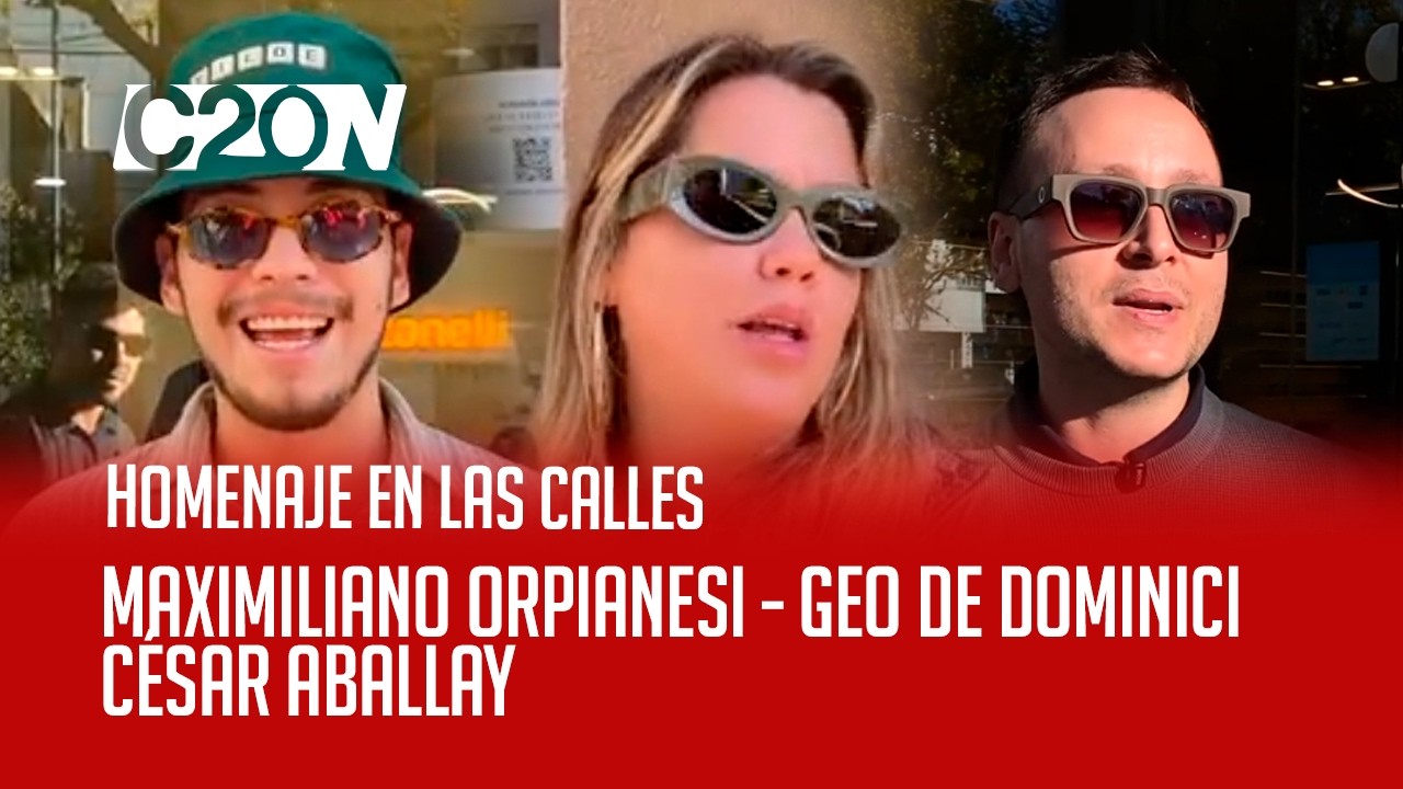 C20 Noticias | Homenaje en las calles - Maximiliano Orpianesi, Geo de Dominici y César Aballay