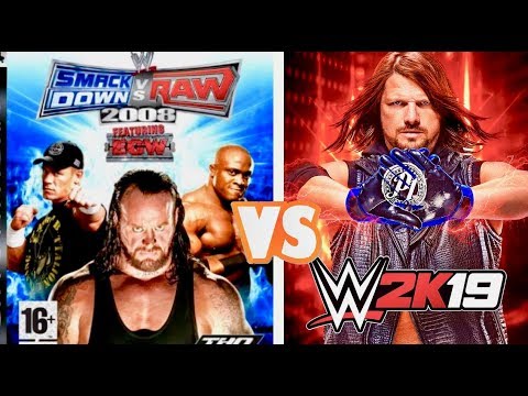 WWE Smackdown VS Raw 2008 Finishers VS. WWE 2K19 Finishers Comparison