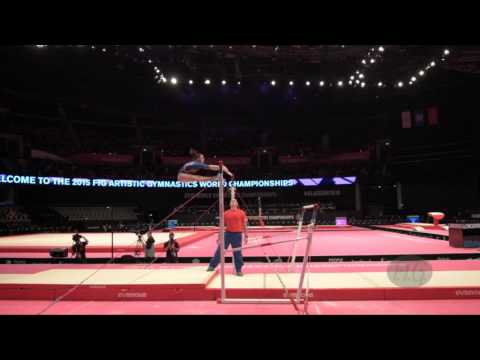 IORDACHE Larisa Andreea (ROU) - 2015 Artistic Worlds - Qualifications Uneven Bars