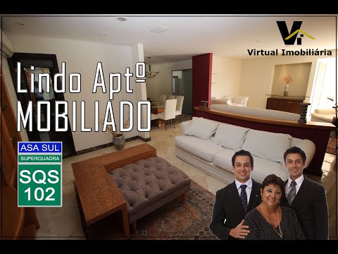 SQS 102 - Bloco G. Lindo apartamento mobiliado.