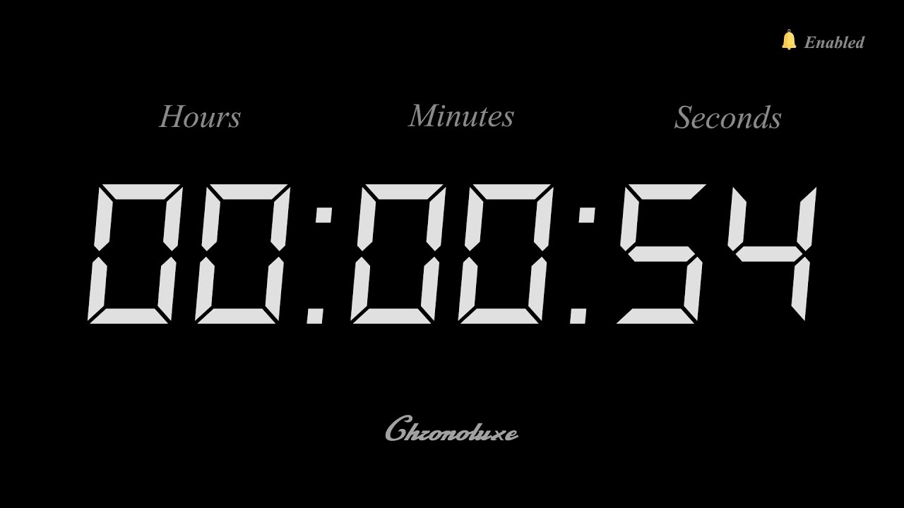 54-Second Timer | Clean and Sleek Countdown