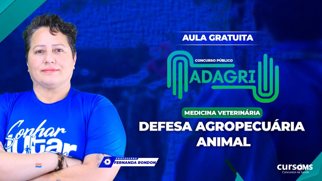 Concurso Adagri - Defesa Agropecuária Animal - Aula Gratuita