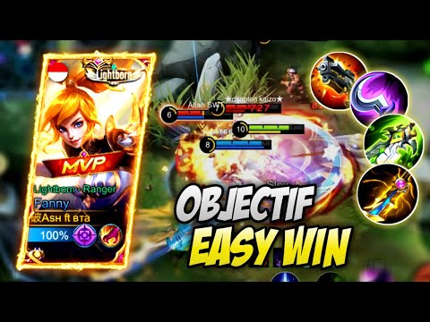 FANNY PLAYING OBJECTIF TO EASY WIN THE GAME | FANNY BEST BUILD AND EMBLEM SETTING | MLBB