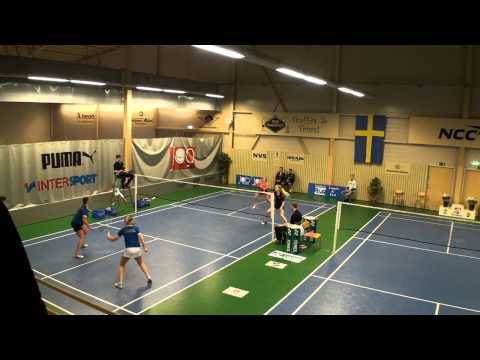 SM U22 Badminton Umeå 2013 Damdubbel Semifinal 1