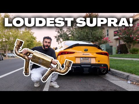 Installing the LOUDEST EXHAUST for MKV SUPRA! (INSANE POPS!)