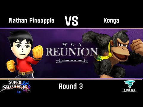 Nathan Pineapple (Mii Brawler) vs Konga (Donkey Kong) - Smash 4 Round 3 -  WGA: Reunion