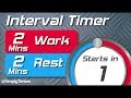 2 min work 2 min rest Interval Timer (2min/2min interval timer) up to 30 reps