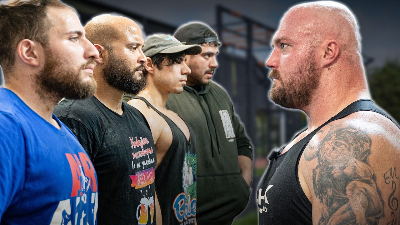 Gym Goers Take On World's Strongest Man DEADLIFT CHALLENGE