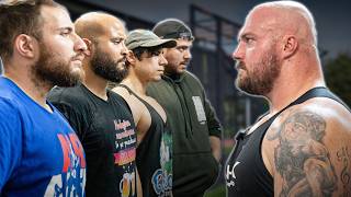 Gym Goers Take On World's Strongest Man DEADLIFT CHALLENGE