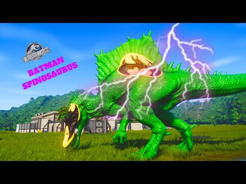 Special Fighting and dino escape! BATMAN Spinosaurus vs Spiderman T-Rex, Flash Giganotosaurus,JWE 4K