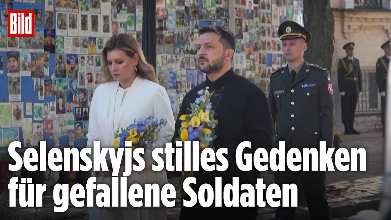 Ukraine feiert Unabhängigkeitstag: Selenskyj gedenkt der gefallenen Kriegshelden