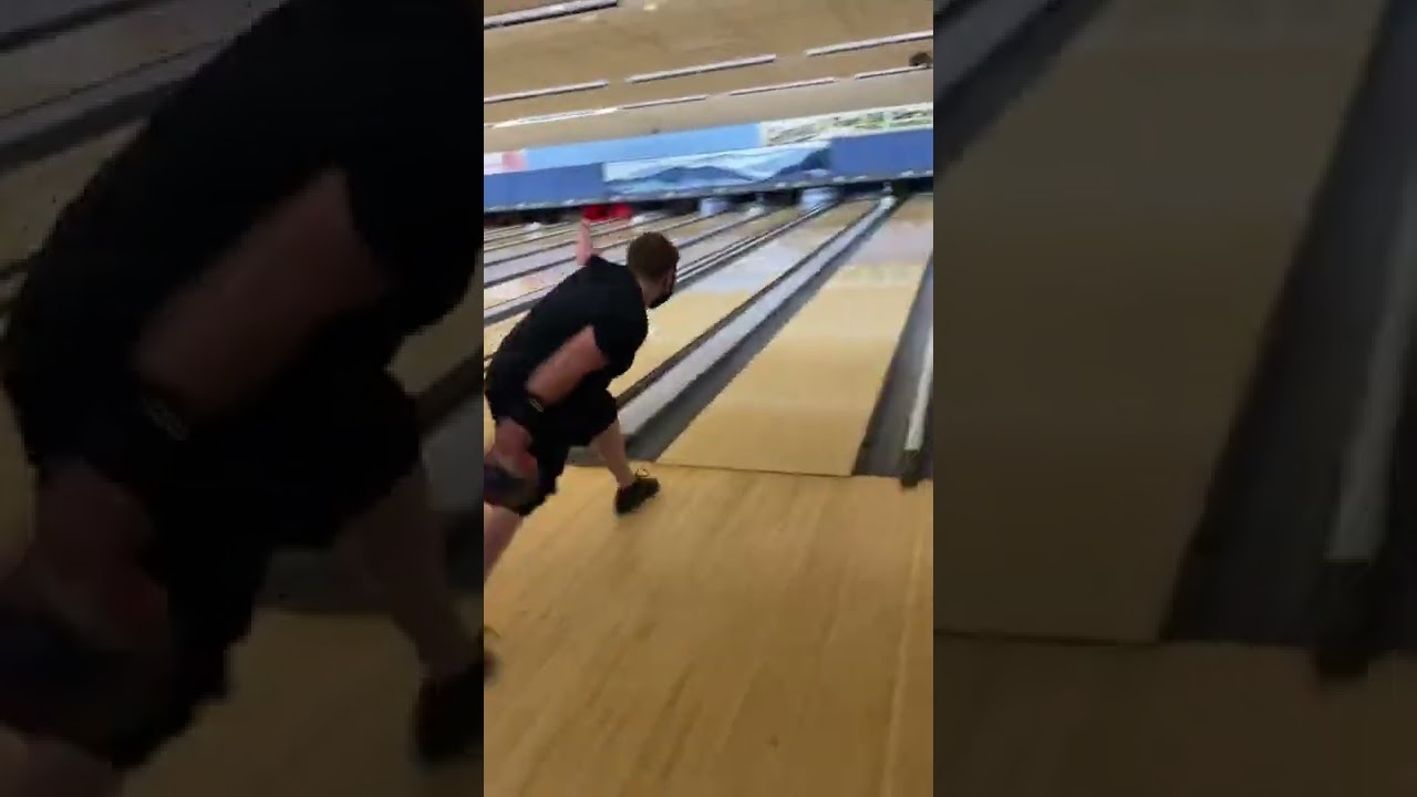 Nick BARELY makes 10 pin #bowling #sport #closecall #shorts