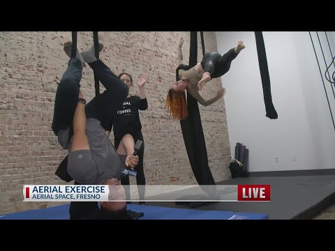 Downtown Fresno aerial silks class brings fitness to new heights
