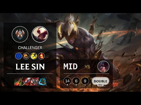 Lee Sin Mid vs Akali - EUW Challenger Patch 10.15
