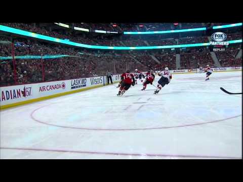 Zack Smith vs Keaton Ellerby fight. 21 Jan 2013 Ottawa Senators vs Florida Panthers NHL hockey