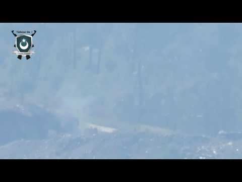 استهداف وتدمير مدفع 37 في جبهات جبل التركمان بواسطة صاروخ تاو من قبل الفرقة الثانية الساحلية