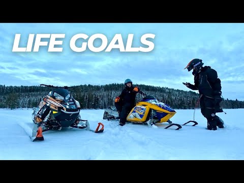 Torpet! Skoterkörning med Arvid, byter skidor, elfel 550'in, ledsladd. Polaris RMK Ski-Doo Summit
