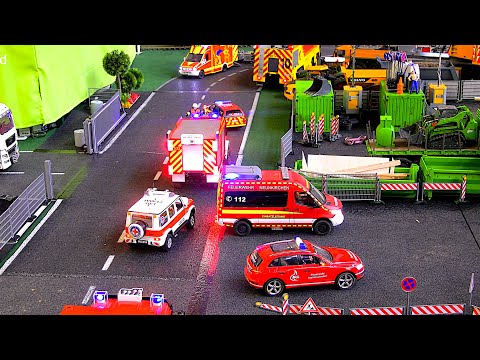 Insane Fire Trucks Police Cars Ambulance RC Fire Engines Ladder Emergency Vehicles Red Cross Truck
