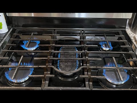 Samsung gas range stovetop igniter access video.