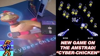 [AMSTRAD CPC] Cyber-Chicken - NEW GAME! - Review (played on a real Amstrad!) & Unboxing
