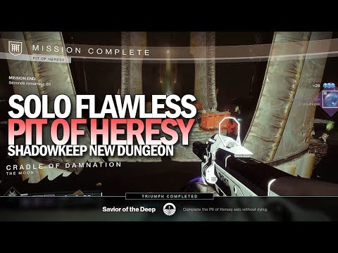 Solo Flawless "Pit of Heresy" Dungeon (Warlock) [Destiny 2 Shadowkeep]
