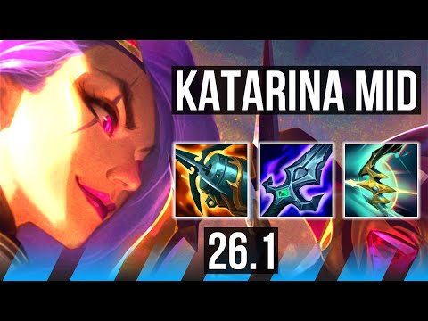 KATARINA vs KASSADIN (MID) | Good KDA: 22/1/5 | KR Master | 26.1